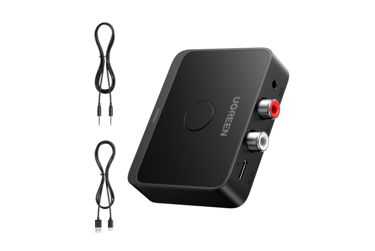 UGREEN Bluetooth 6.0 Audio Receiver LDAC Hi-Res Stereo Adapter | Dual Connection, 3.5mm and RCA Outputs, 15H Battery Life, Fireproof Shell, For Speaker, Amplifier, Car Stereo