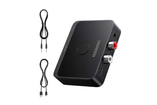 UGREEN Bluetooth 6.0 Audio Receiver LDAC Hi-Res Stereo Adapter | Dual Connection, 3.5mm and RCA Outputs, 15H Battery Life, Fireproof Shell, For Speaker, Amplifier, Car Stereo