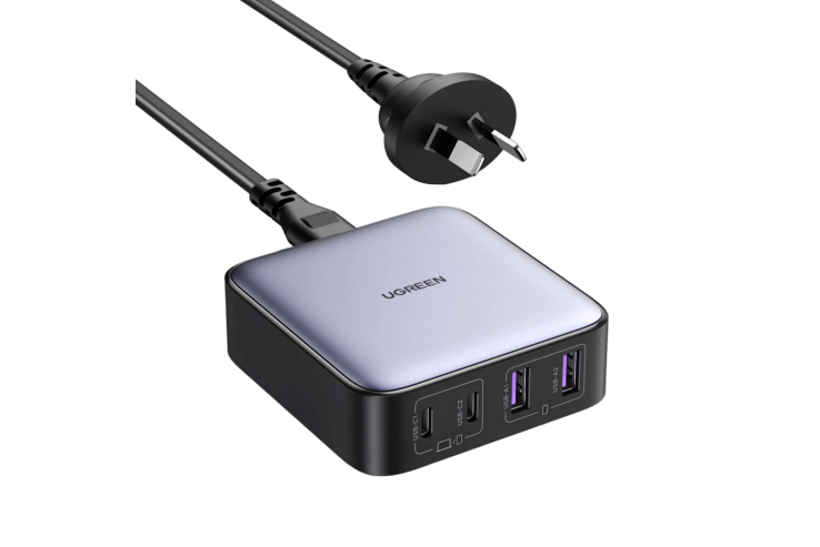 UGREEN 15611 65W USB C Charger, 4 Ports Nexode GaN II Charging Station, Fast Laptop Charger for iPhone 16 Pro Max/15 Pro/14, Galaxy S24 Ultra, Pixel 9/8, iPad Pro, MacBook Pro, Steam Deck, Laptops, Tablets