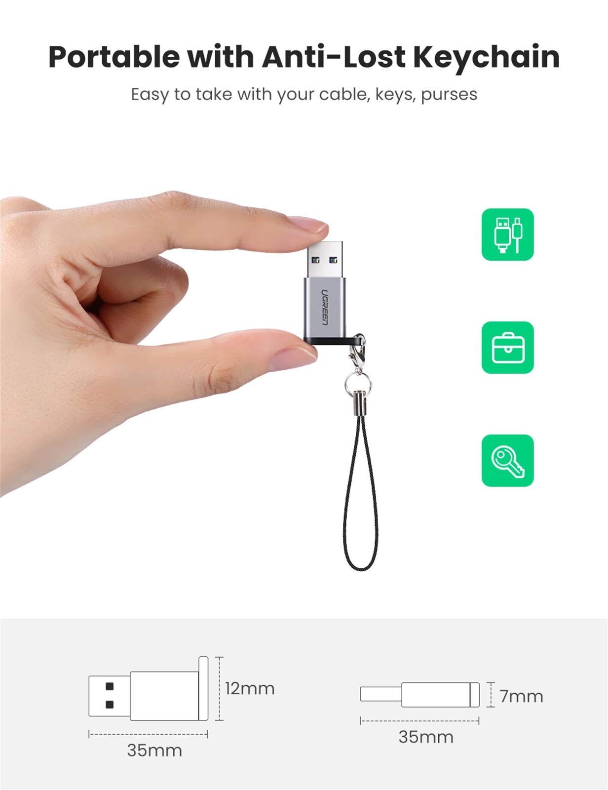 UGREEN USB C 180 Degree U-Shape Adapter - Thumbnail 3