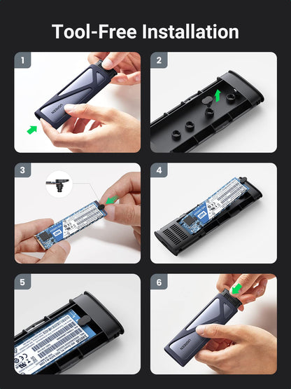 Ugreen 10Gbps M.2 NVMe SATA Enclosure