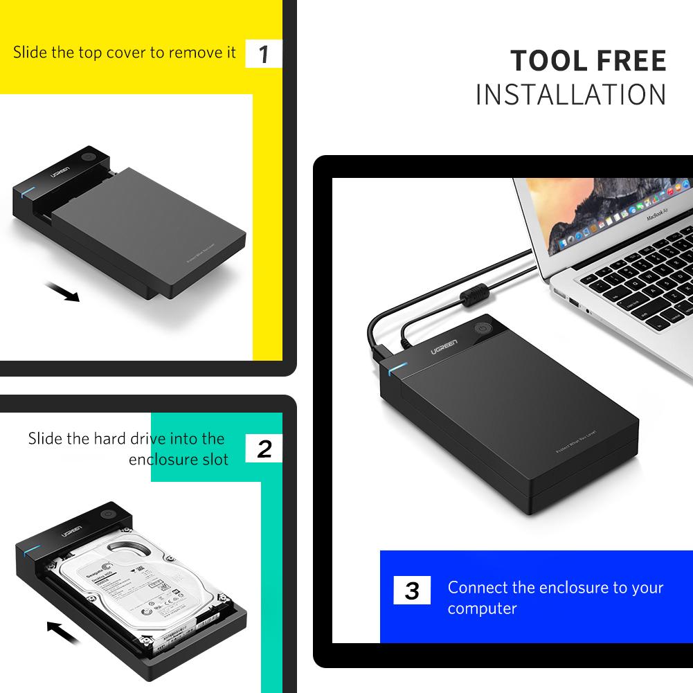 Ugreen 3.5 Inches USB 3.0 Hard Drive Enclosure