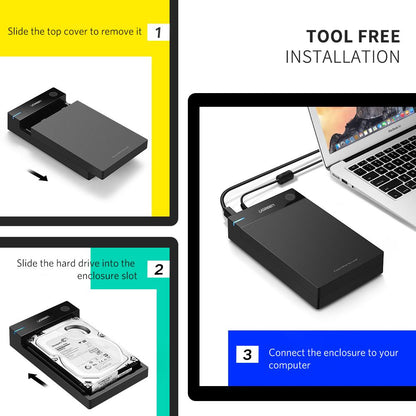 Ugreen 3.5 Inches USB 3.0 Hard Drive Enclosure