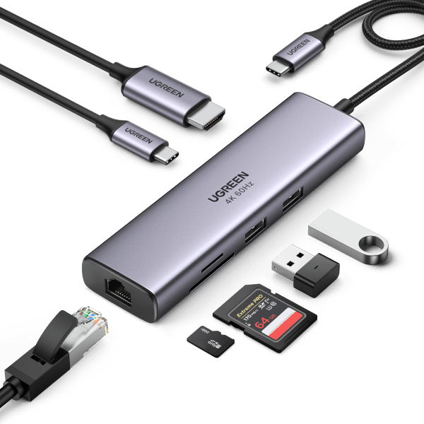 Ugreen 7-in-1 4K HDMI USB C Hub