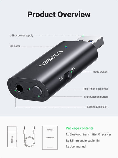 Ugreen Bluetooth 5.1 Transmitter Receiver