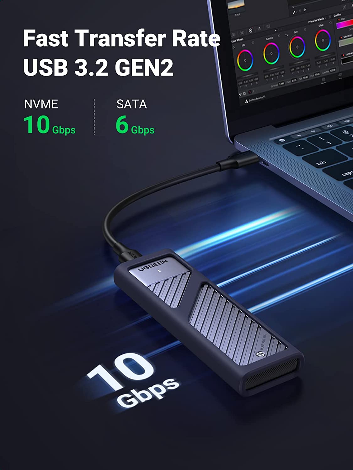 Ugreen M.2 NVMe SATA SSD Enclosure Adapter