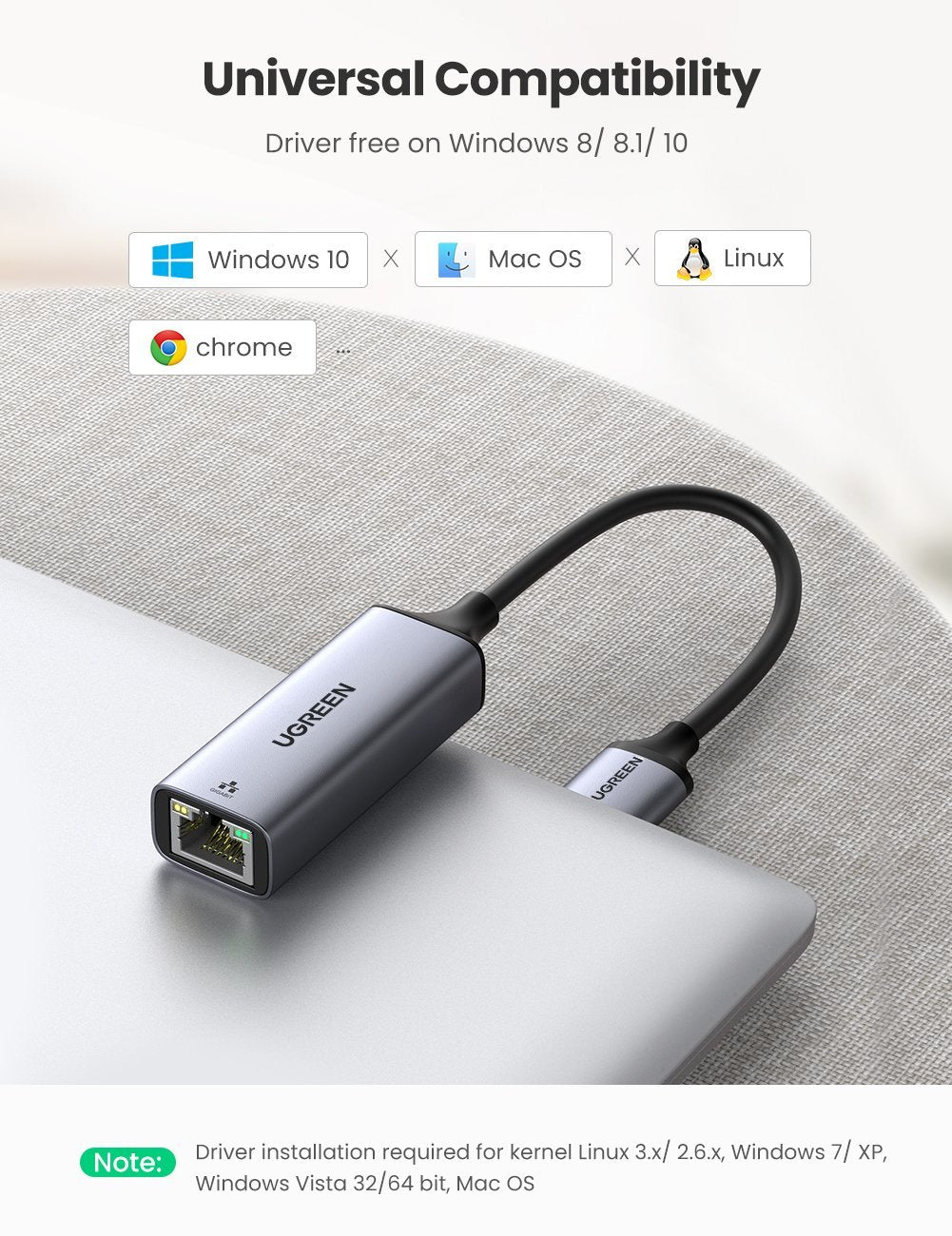 Ugreen USB 3.0 Gigabit Ethernet Network Adapter