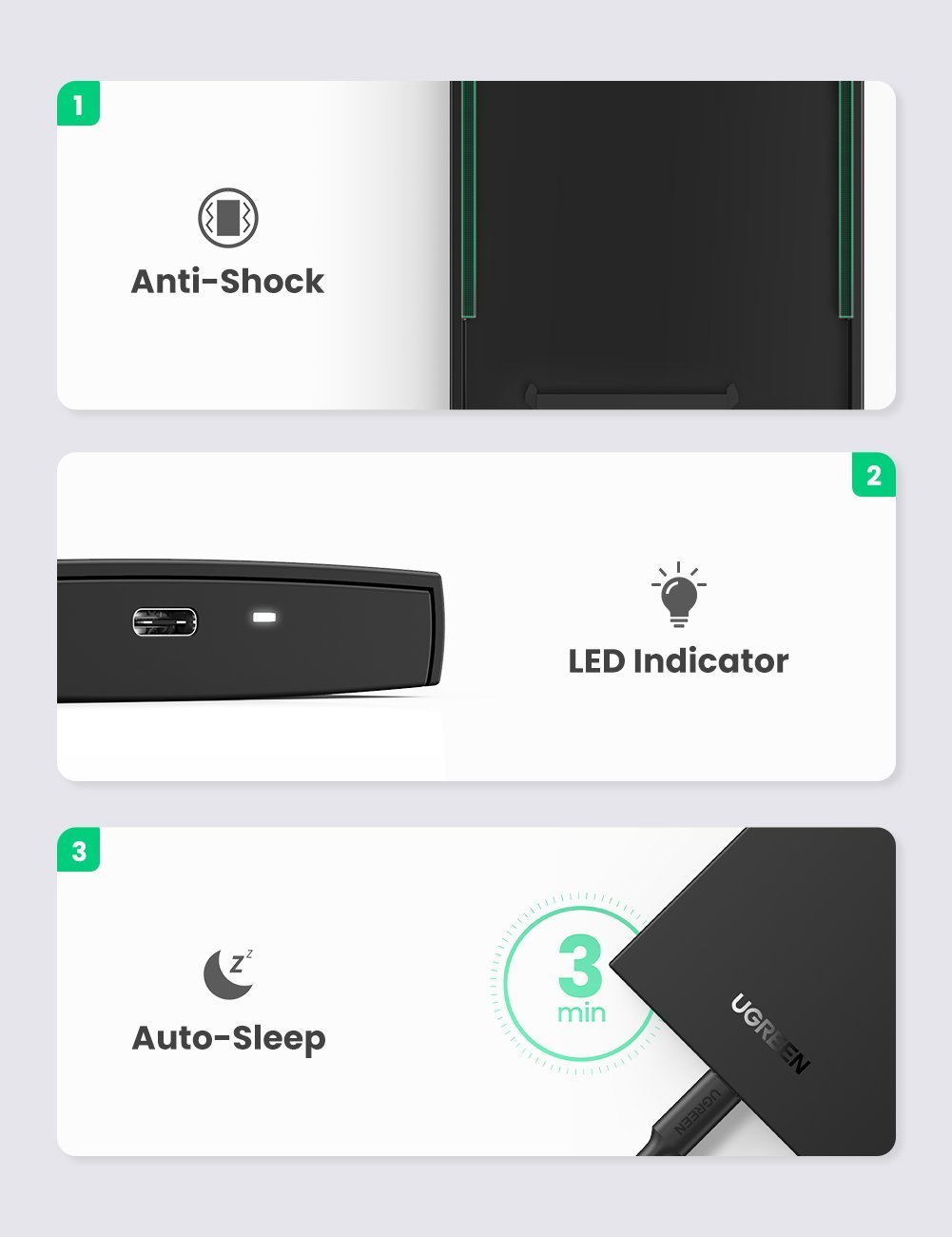 Ugreen USB C Hard Drive Enclosure