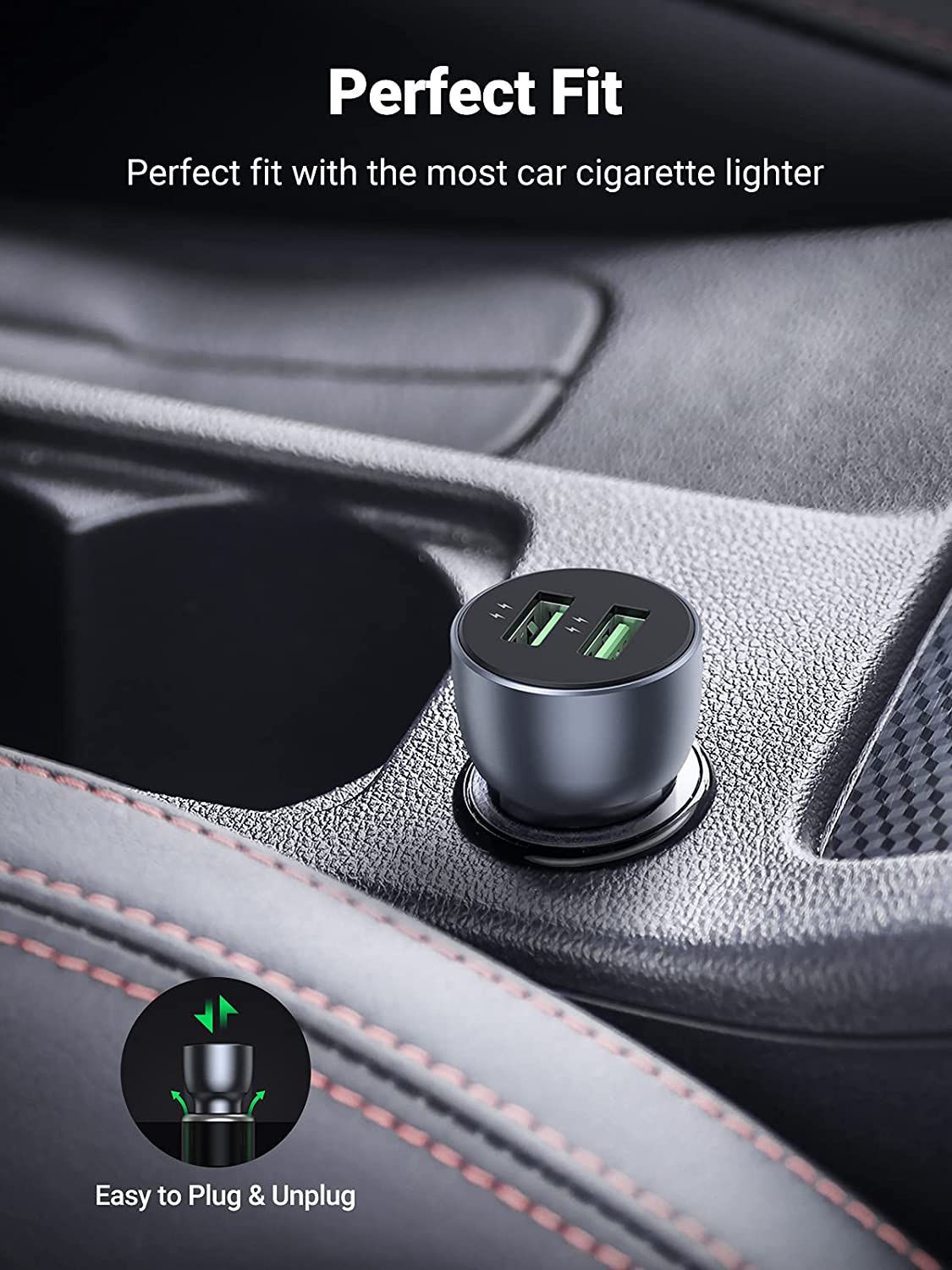 Ugreen USB Car Charger Adapter 36W