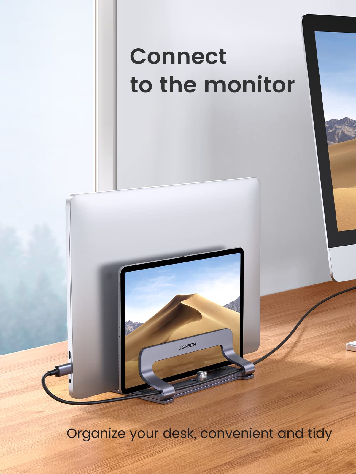UGREEN 60643 Vertical Dual Slot Laptop Stand for Desk – UGREEN-NZL